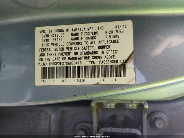 HONDA ACCORD 2.4 LX - 9