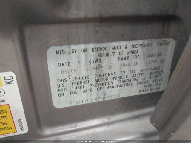 CHEVROLET AVEO LS - 9