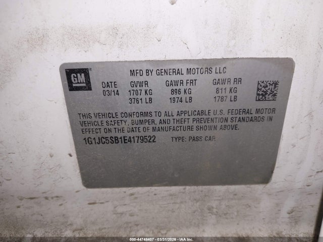 CHEVROLET SONIC LT AUTO - 9