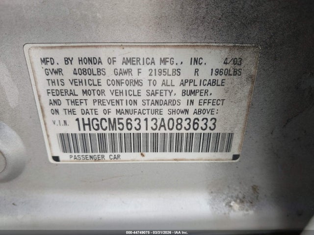 HONDA ACCORD 2.4 LX - 9