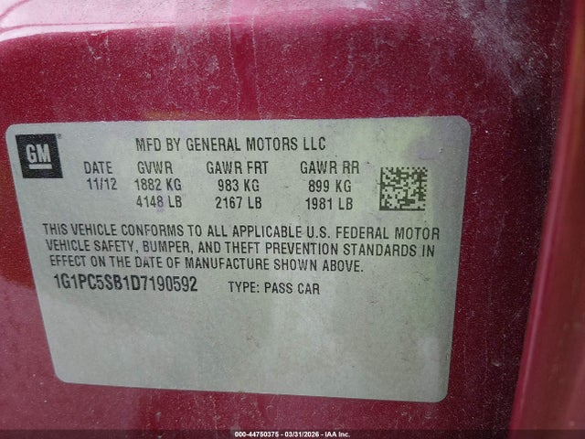 CHEVROLET CRUZE 1LT AUTO - 9