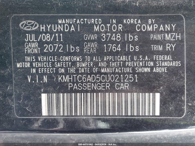 HYUNDAI VELOSTER BASE W/RED/BLACK - 9