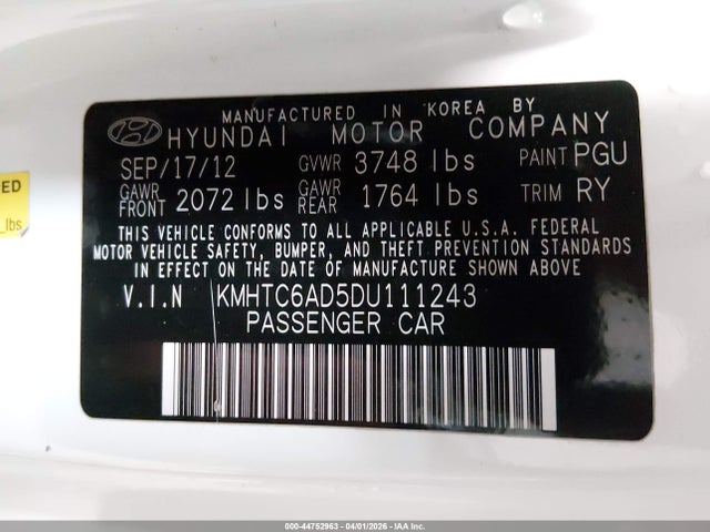 HYUNDAI VELOSTER BASE W/GRAY - 9