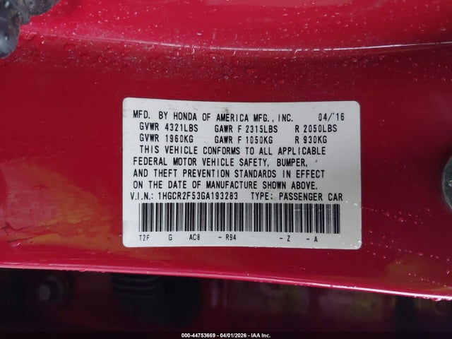 HONDA ACCORD SPORT - 9