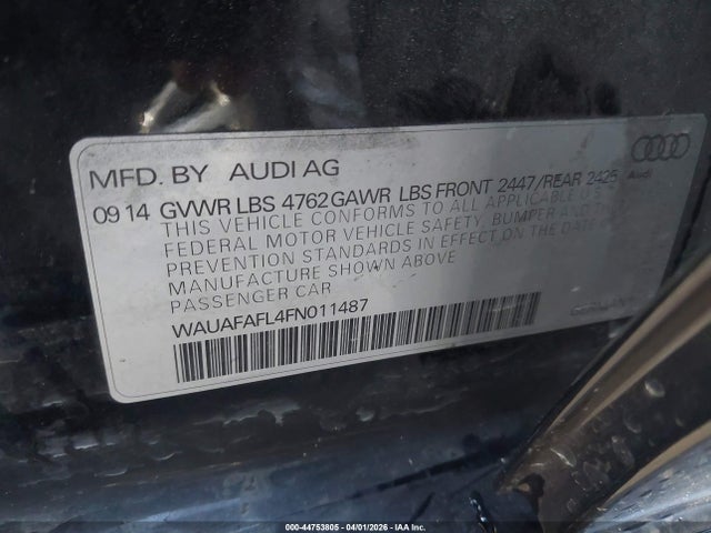 2015 AUDI A4 2.0T PREMIUM 照片 9