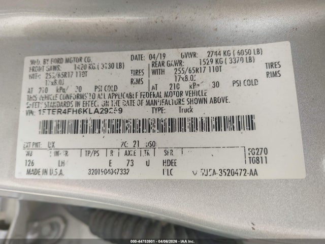 2019 FORD RANGER XL 照片 9