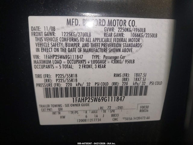 FORD TAURUS LIMITED - 9
