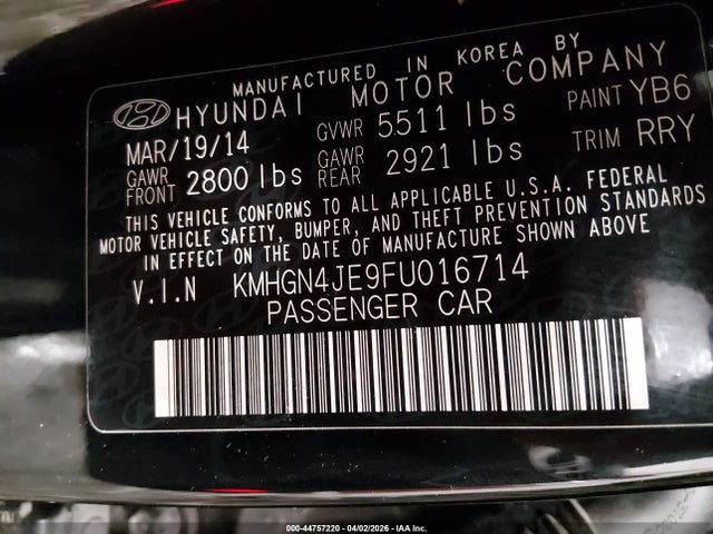 صورة 9 لـ 2015 Hyundai GENESIS 3.8