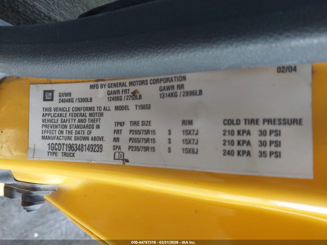 CHEVROLET COLORADO LS - 9