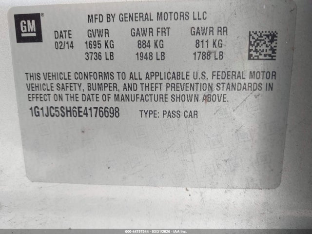 CHEVROLET SONIC LT AUTO - 9