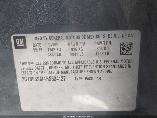 CHEVROLET CRUZE LT AUTO - 9