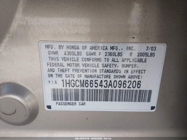 HONDA ACCORD 3.0 EX - 9