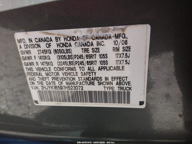 HONDA RIDGELINE - 9