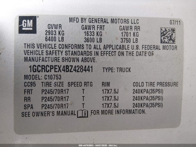 CHEVROLET SILVERADO 1500 WORK TRUCK - 9