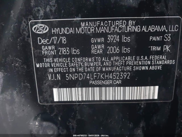 2019 Hyundai ELANTRA SE photo 9