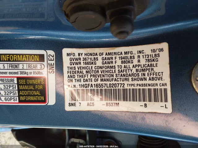 HONDA CIVIC LX - 9