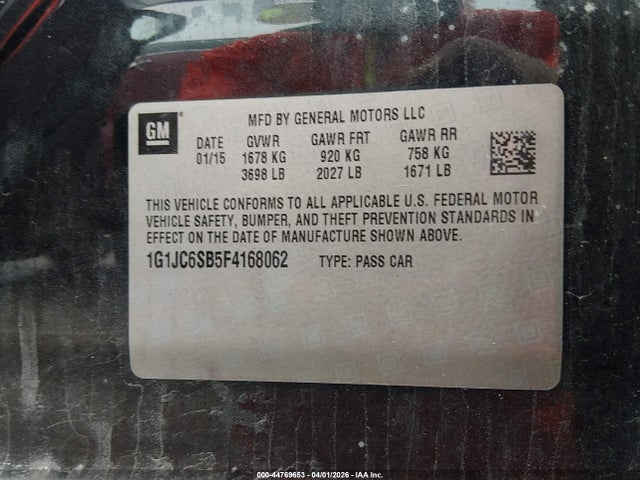 CHEVROLET SONIC LT AUTO - 9