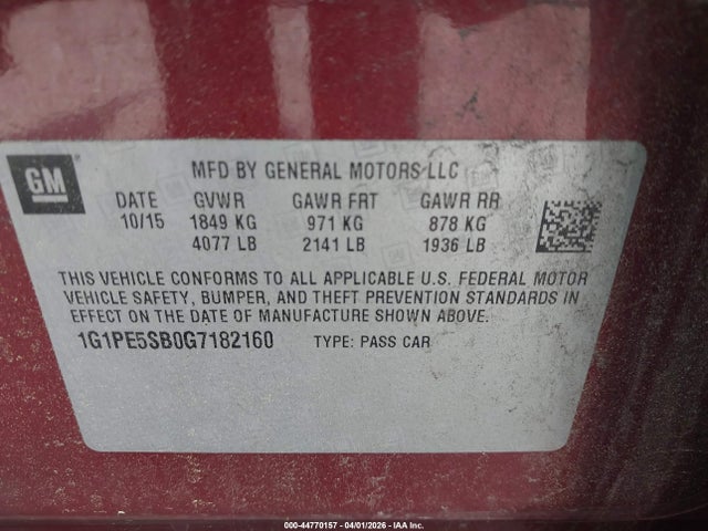 CHEVROLET CRUZE LIMITED 1LT AUTO - 9