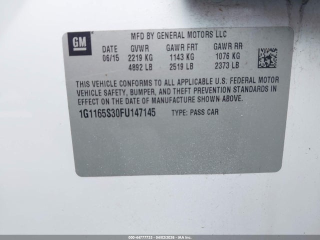 CHEVROLET IMPALA 2LZ - 9