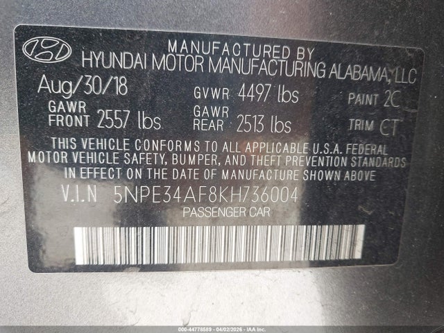 HYUNDAI SONATA SEL - 9