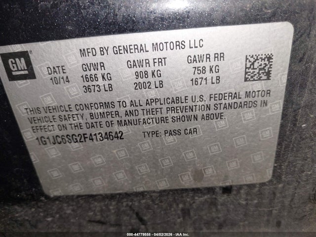 CHEVROLET SONIC LT AUTO - 9