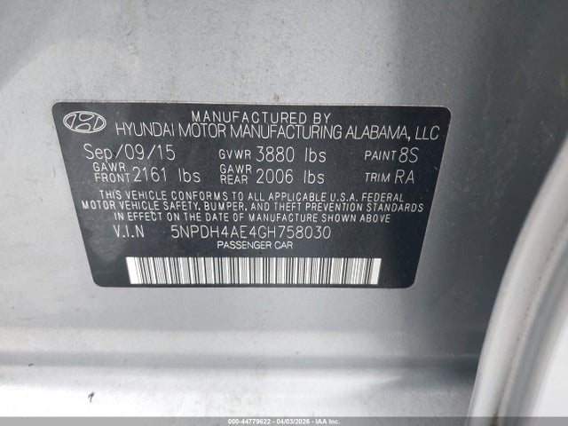 2016 Hyundai ELANTRA SE 照片 9