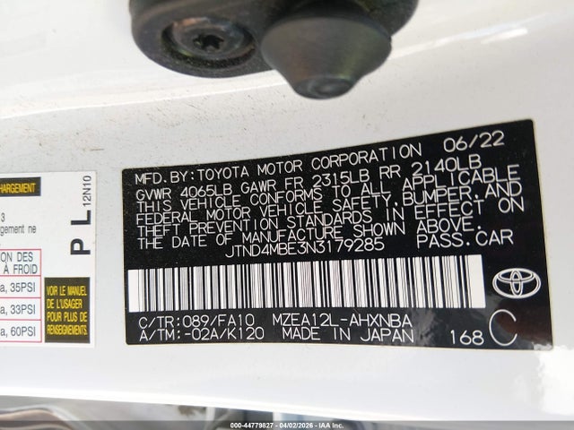2022 Toyota COROLLA SE 照片 9