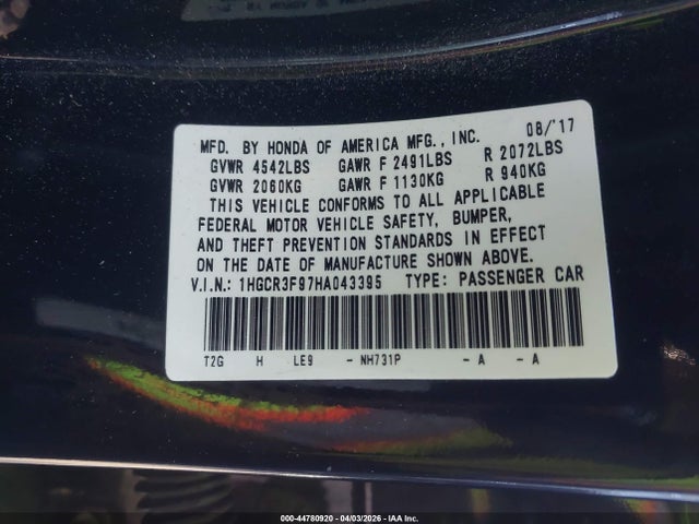 HONDA ACCORD TOURING V6 - 9