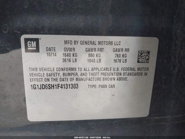 CHEVROLET SONIC LT MANUAL - 9