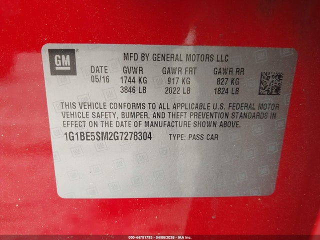 CHEVROLET CRUZE LT AUTO - 9