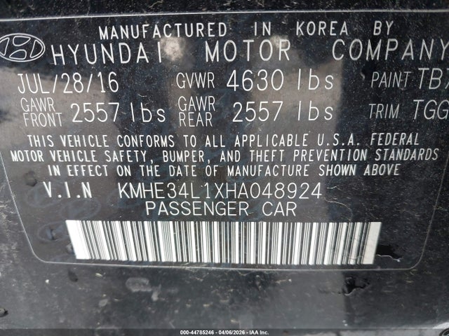 HYUNDAI SONATA HYBRID LIMITED - 9