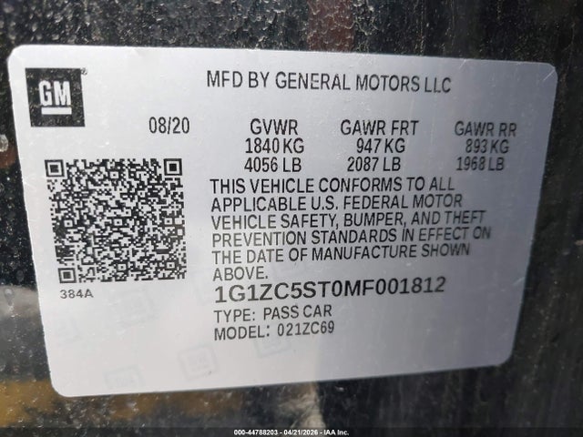 CHEVROLET MALIBU FWD 1FL - 9