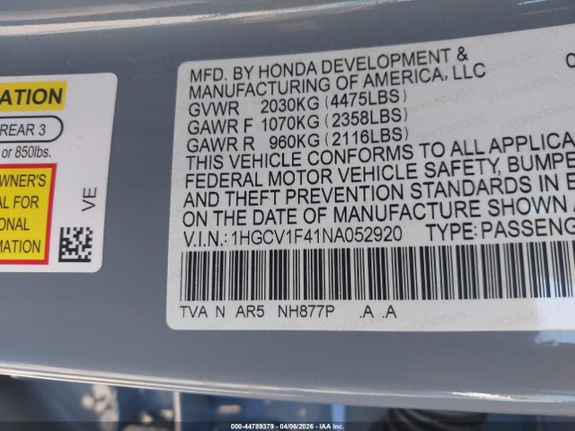 HONDA ACCORD - 9