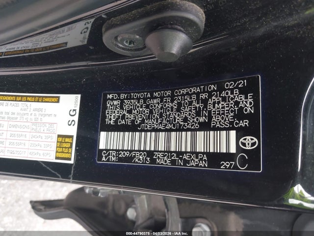 صورة 9 لـ 2021 Toyota COROLLA LE