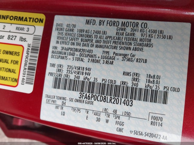 FORD FUSION SEL - 9