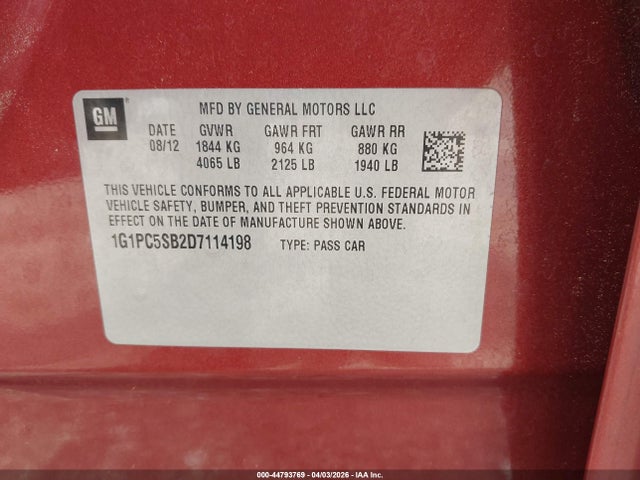 CHEVROLET CRUZE 1LT AUTO - 9