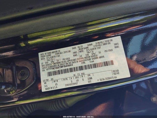 صورة 9 لـ 2021 FORD F-150 XLT