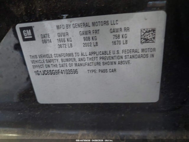 CHEVROLET SONIC LT AUTO - 9