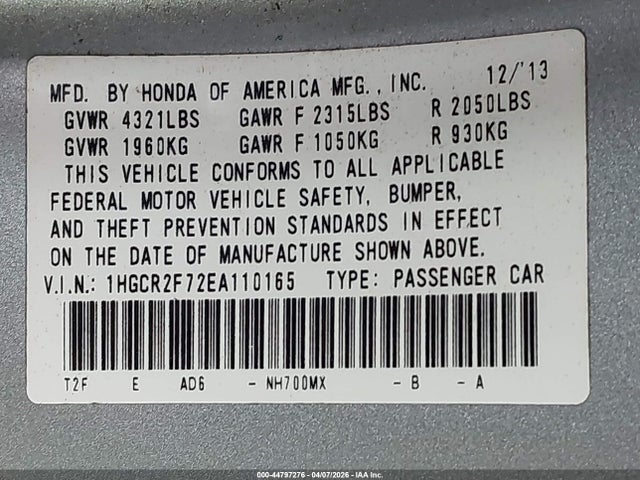 HONDA ACCORD EX - 9