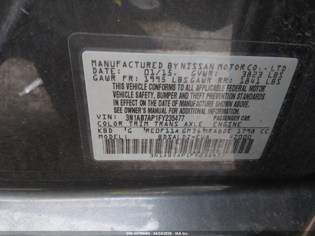 صورة 9 لـ 2015 Nissan SENTRA SV