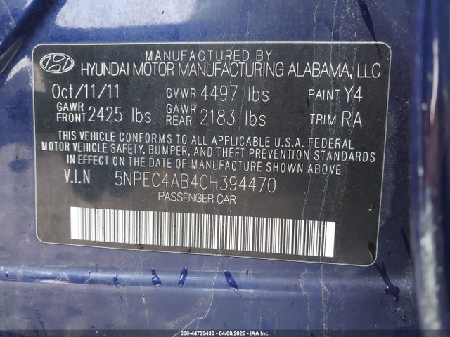 صورة 9 لـ 2012 Hyundai SONATA SE 2.0T