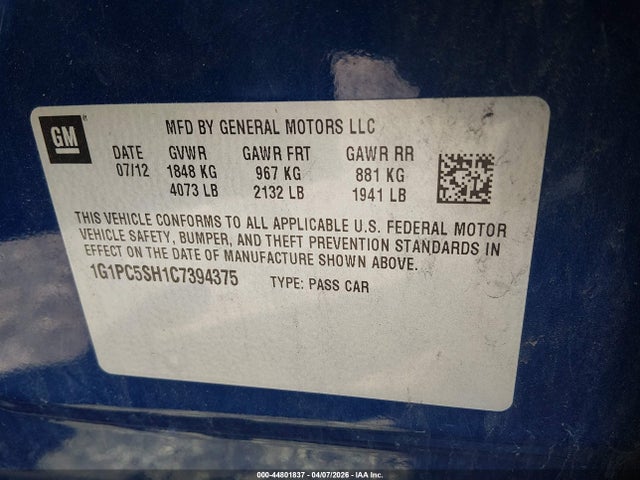 CHEVROLET CRUZE LS - 9