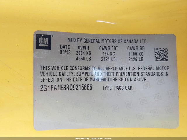 CHEVROLET CAMARO 2LS - 9