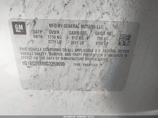 CHEVROLET CRUZE LS AUTO - 9