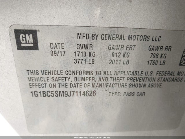 CHEVROLET CRUZE LS AUTO - 9