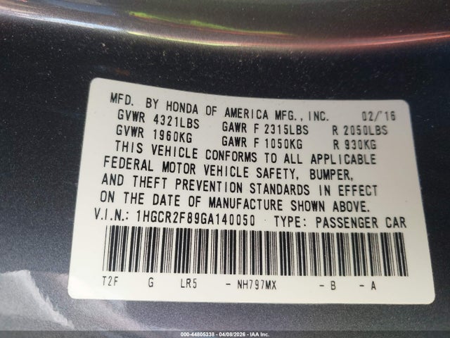 HONDA ACCORD EX-L - 9