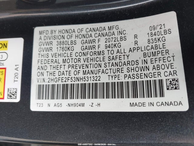 HONDA CIVIC SPORT - 9