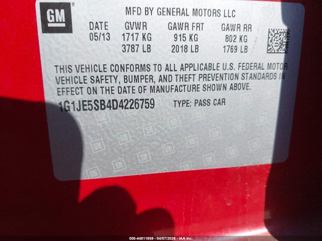 CHEVROLET SONIC LTZ AUTO - 9