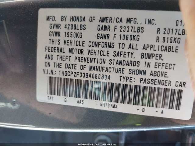 HONDA ACCORD 2.4 LX - 9