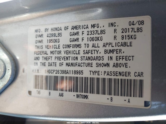 HONDA ACCORD 2.4 LX - 9